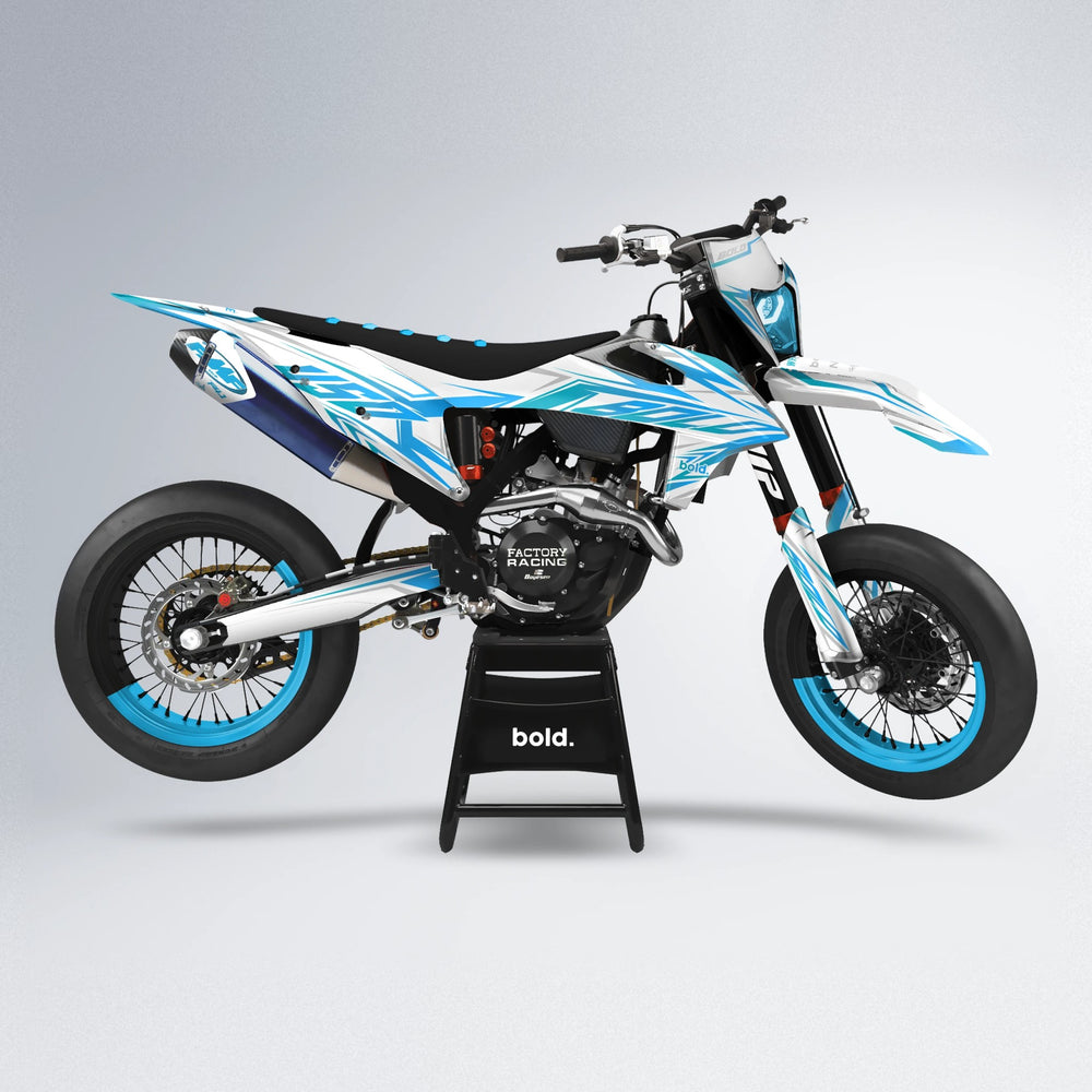 OVERDRIVE supermoto graphics kit in Lightblue