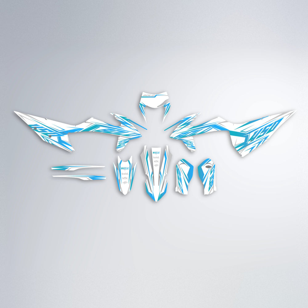 OVERDRIVE graphics kit parts layout in Lightblue