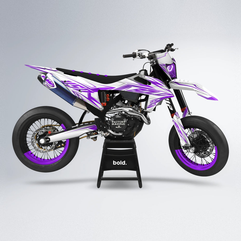 OVERDRIVE supermoto graphics kit in Purple