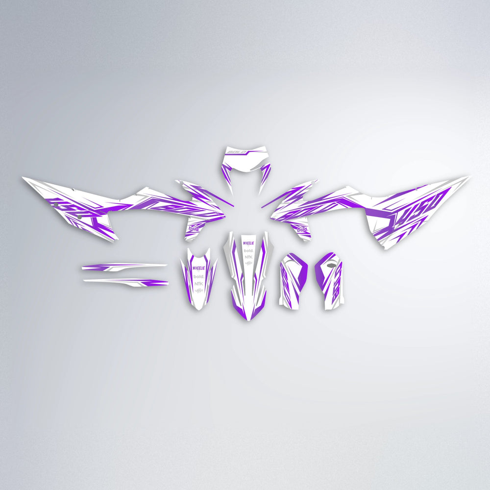 OVERDRIVE graphics kit parts layout in Purple