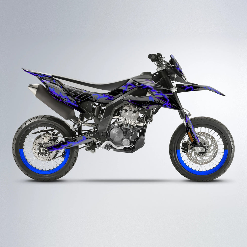 PATCHY Aprilia SX 125 supermoto graphics kit in Blue