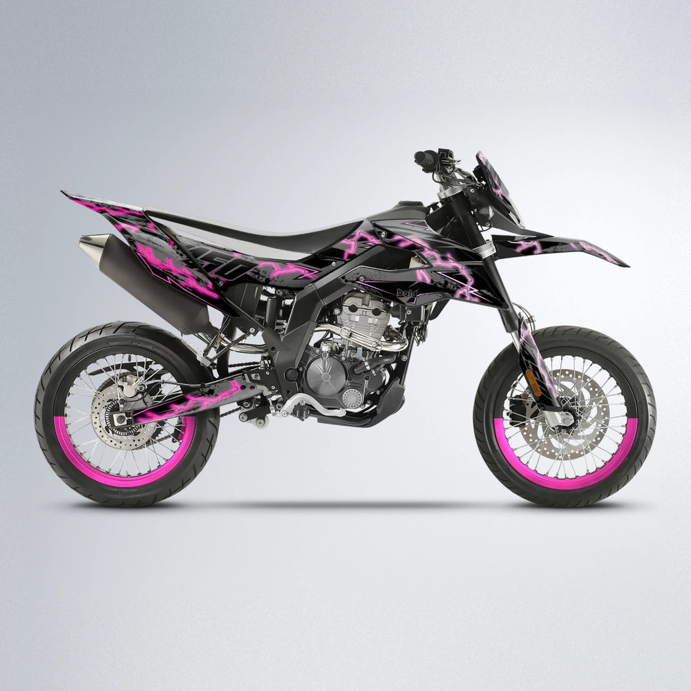 PATCHY Aprilia SX 125 supermoto graphics kit in Flamingo