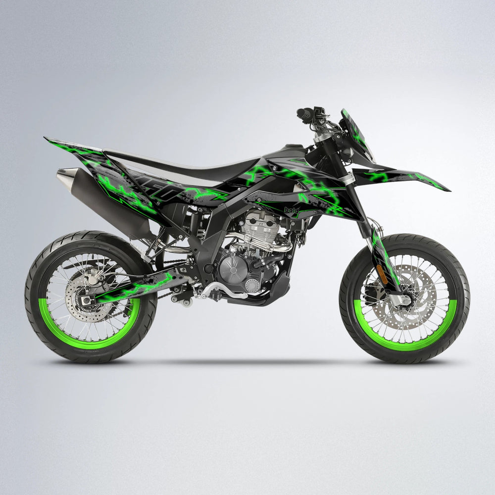 PATCHY Aprilia SX 125 supermoto graphics kit in Green