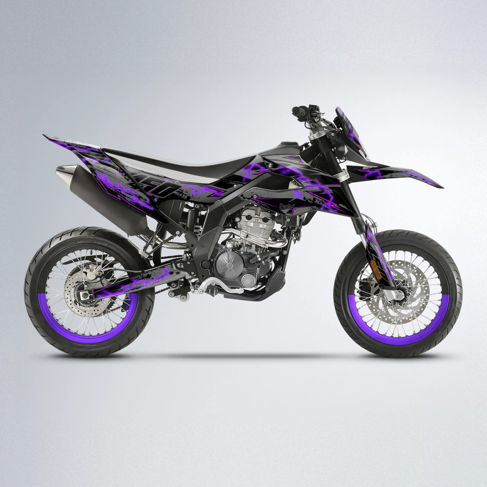 PATCHY Aprilia SX 125 supermoto graphics kit in Purple