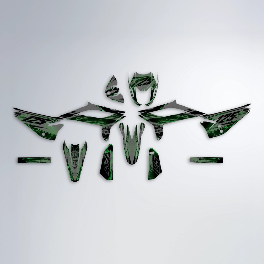 PATCHY Beta graphics kit parts layout in Green