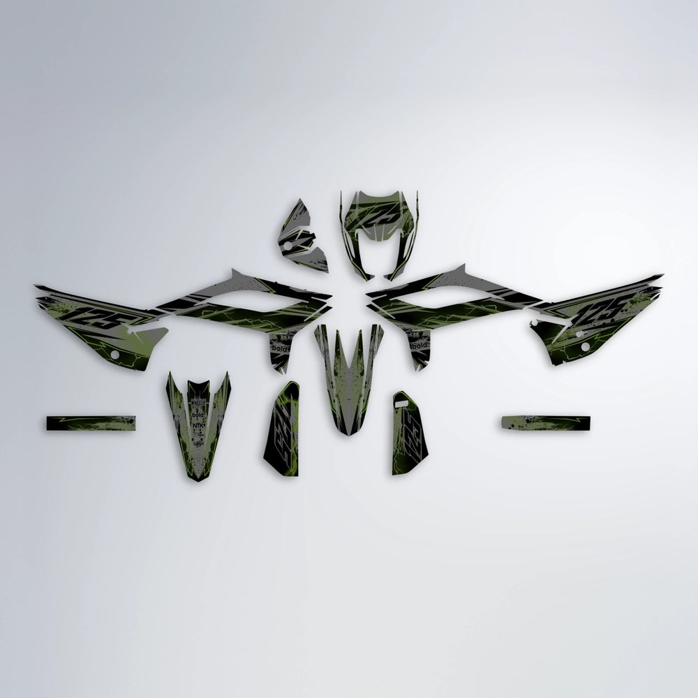 PATCHY Beta graphics kit parts layout in Olive