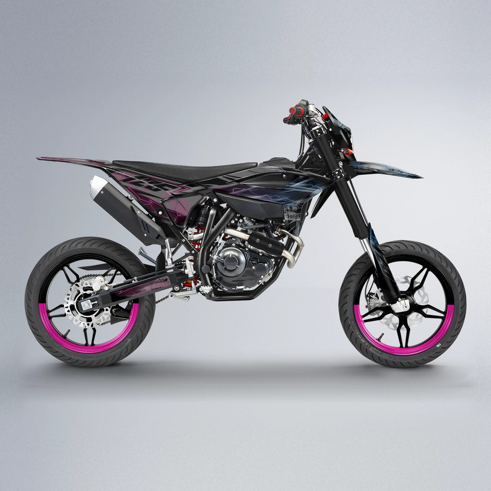 PATCHY Beta supermoto graphics kit in Pink & Light Blue