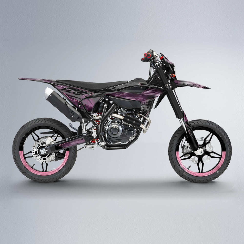 PATCHY Beta supermoto graphics kit in Sakura Pink