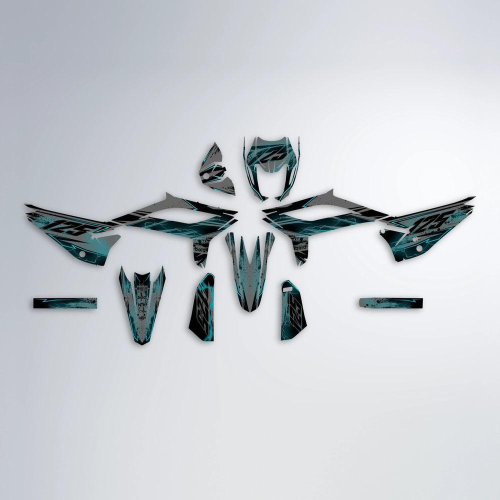 PATCHY Beta graphics kit parts layout in Teal