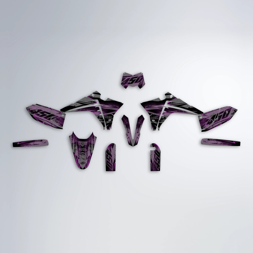 PATCHY Fantic graphics kit parts layout in Custom Colour