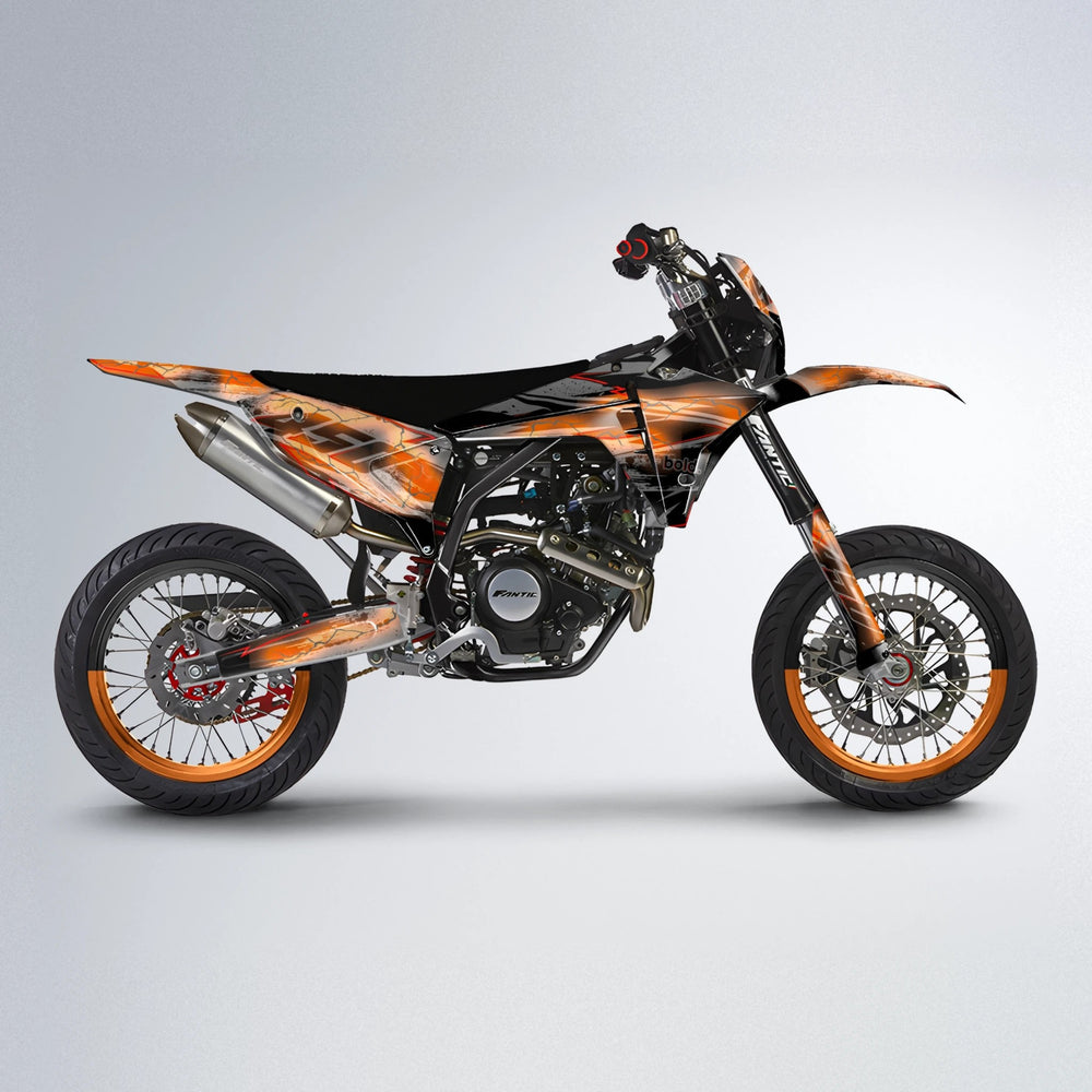 PATCHY Fantic supermoto graphics kit in Orange