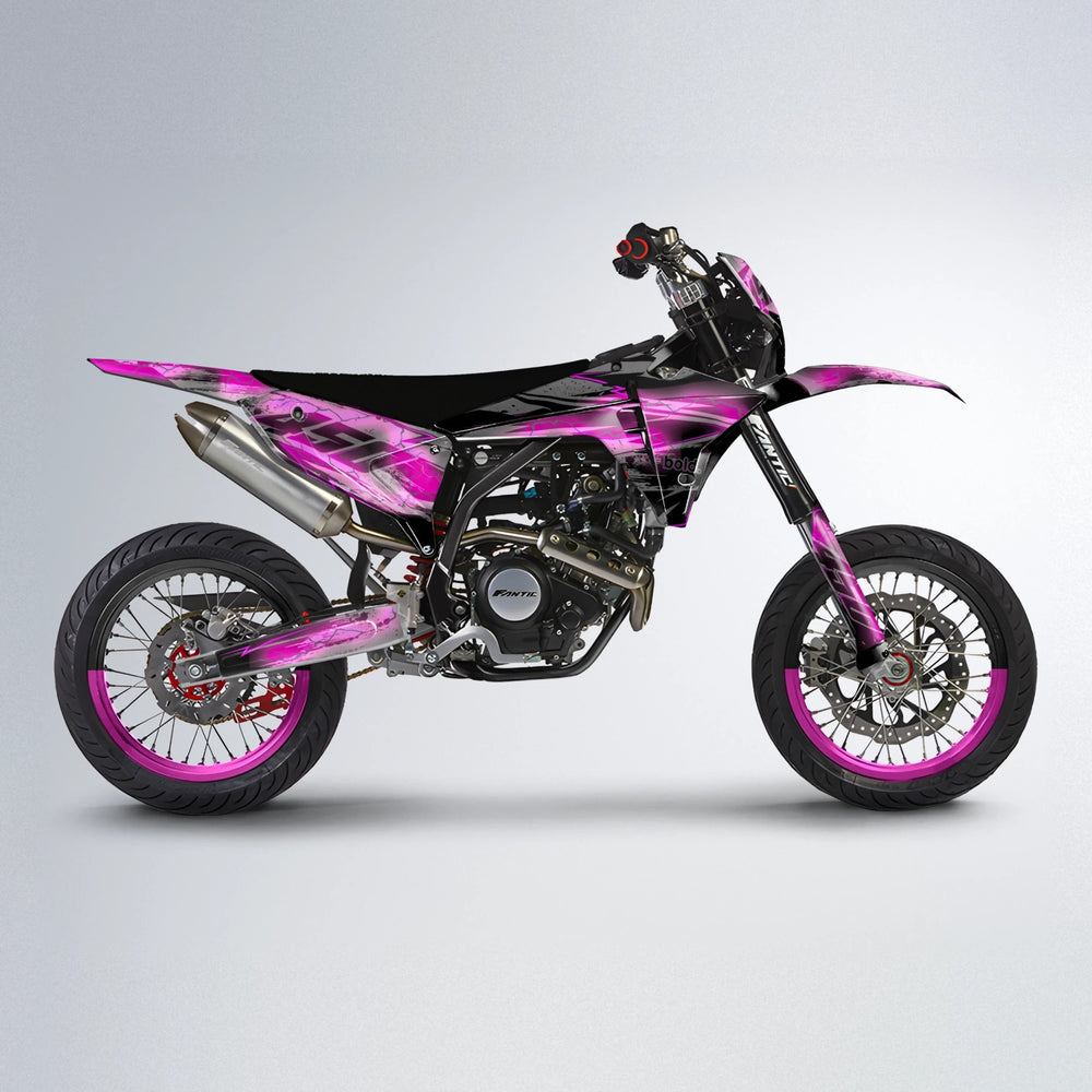 PATCHY Fantic supermoto graphics kit in Pink