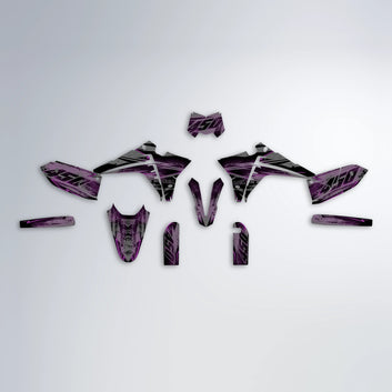PATCHY Fantic graphics kit parts layout in Purple