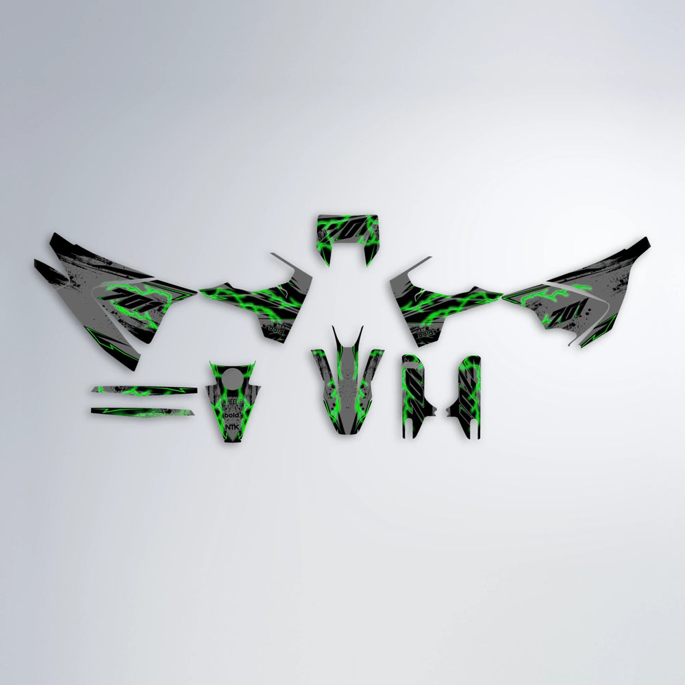 PATCHY Husqvarna 701 graphics kit parts layout in Green