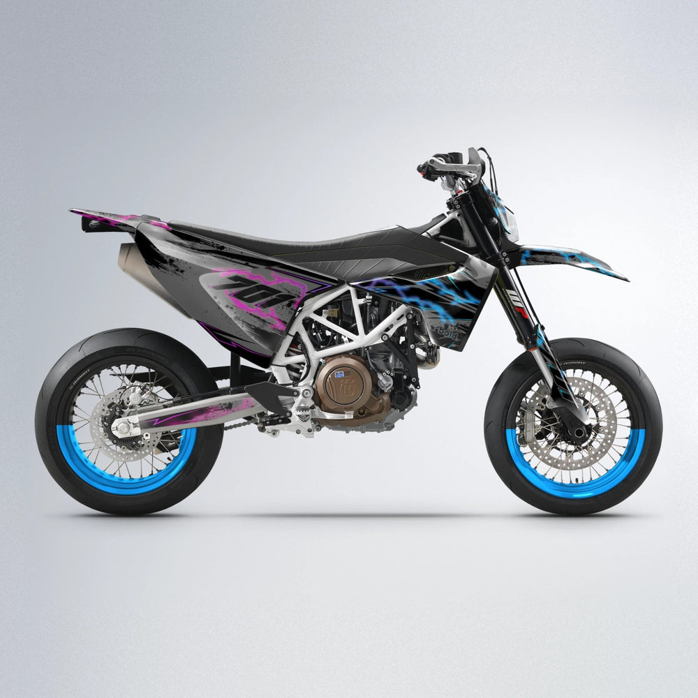 PATCHY Husqvarna 701 supermoto graphics kit in Pink & Light Blue
