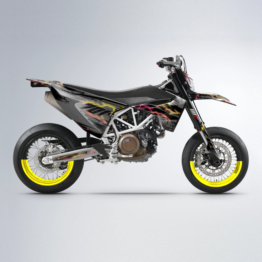 PATCHY Husqvarna 701 supermoto graphics kit in Pink & Yellow