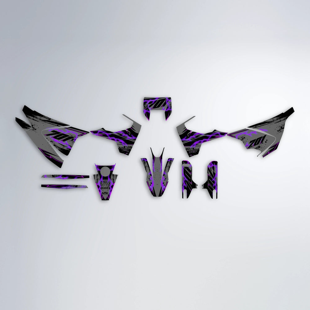PATCHY Husqvarna 701 graphics kit parts layout in Purple