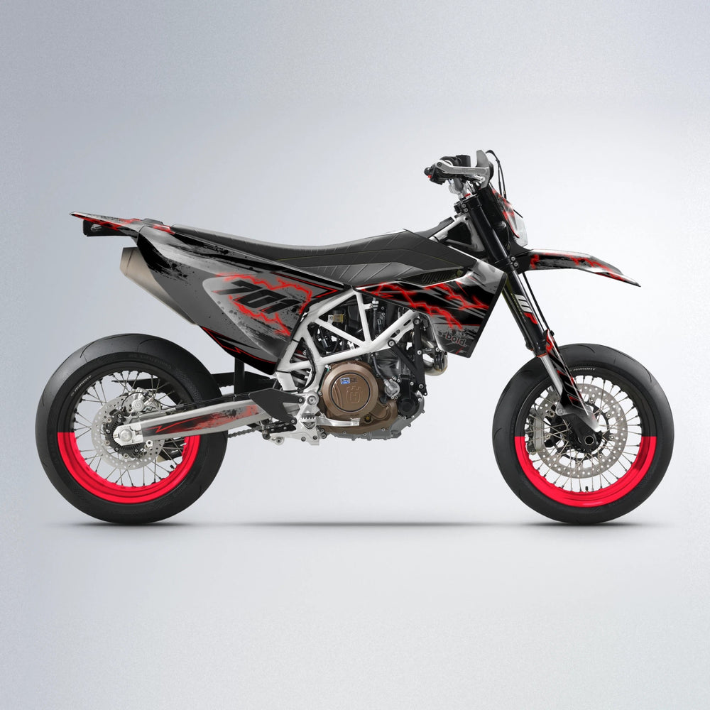 PATCHY Husqvarna 701 supermoto graphics kit in Red