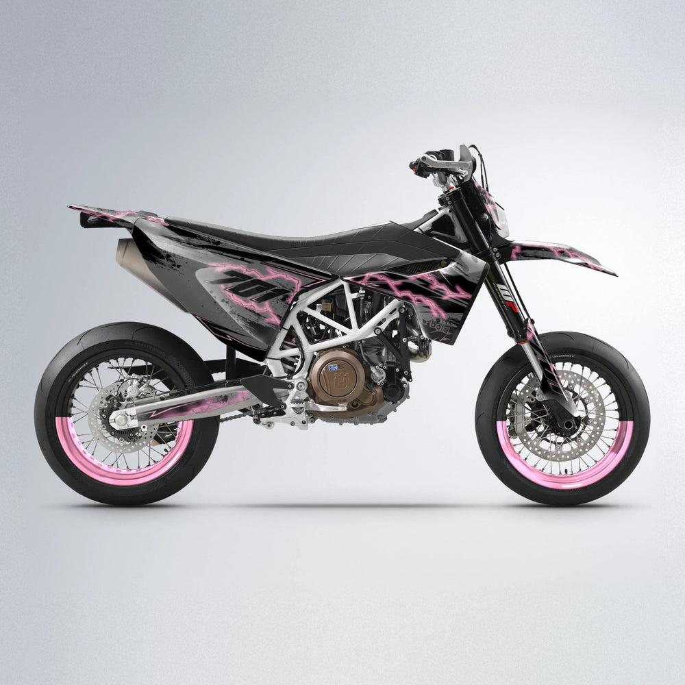 PATCHY Husqvarna 701 supermoto graphics kit in Sakura Pink