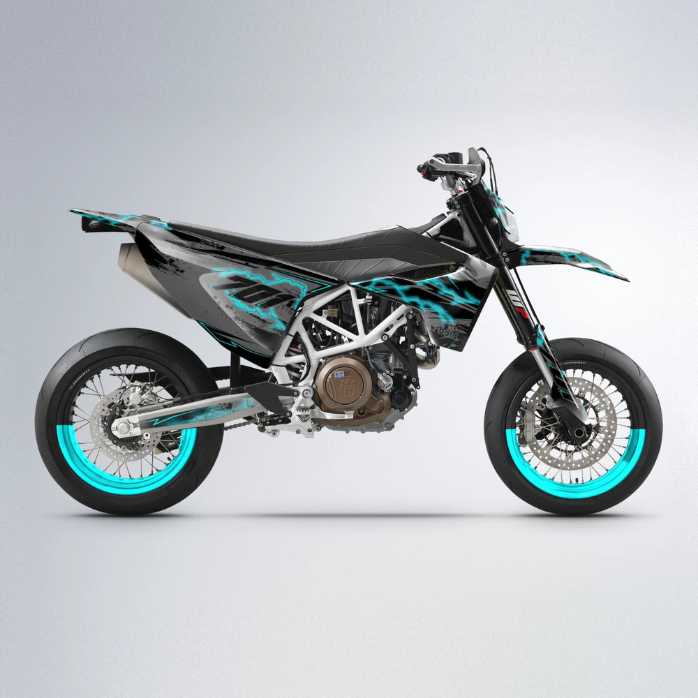 PATCHY Husqvarna 701 supermoto graphics kit in Teal