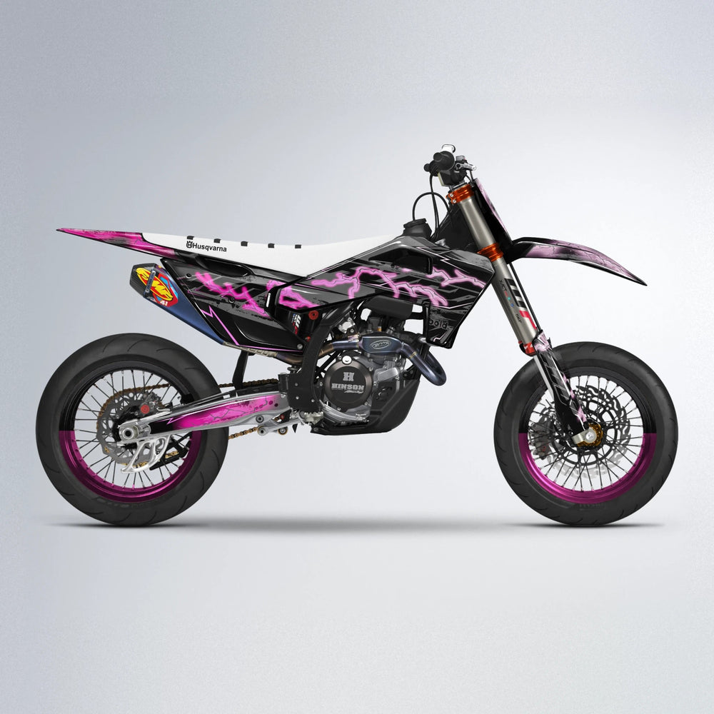 PATCHY Husqvarna FE/TE supermoto graphics kit in Flamingo