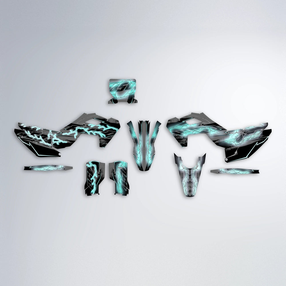 PATCHY Husqvarna FE/TE graphics kit parts layout in Mint
