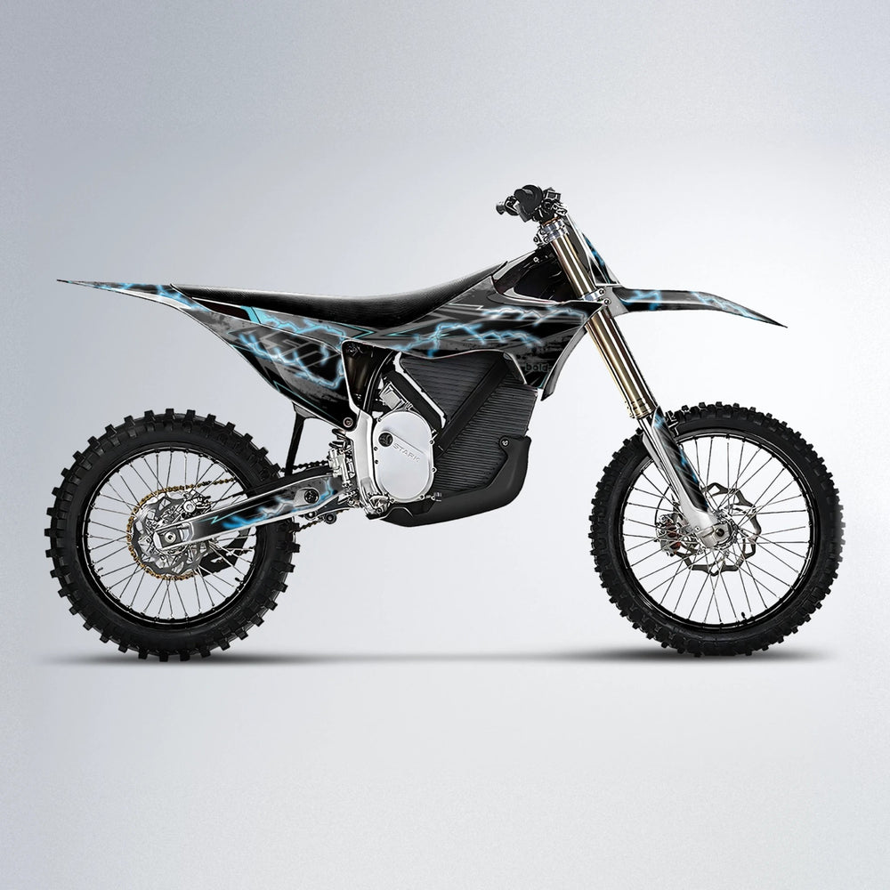 PATCHY Stark Varg MX motocross graphics kit in Light Blue & White