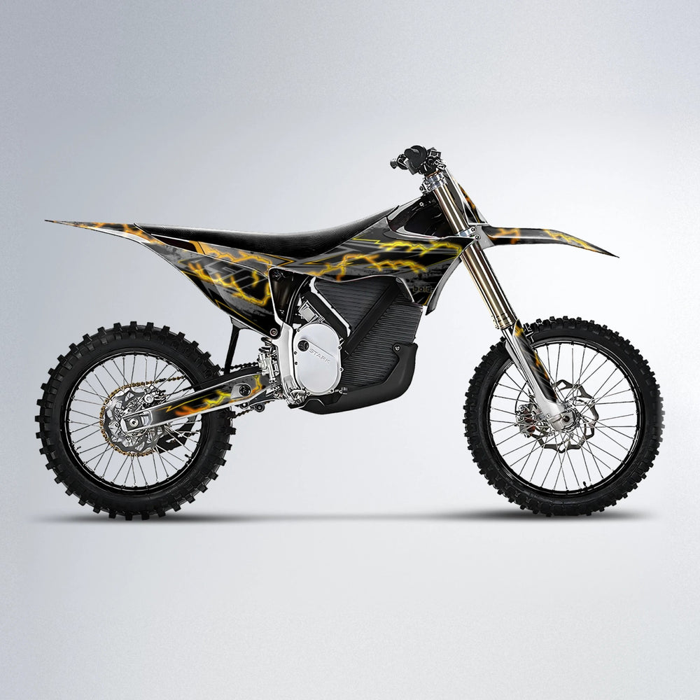 PATCHY Stark Varg MX motocross graphics kit in Orange & Yellow