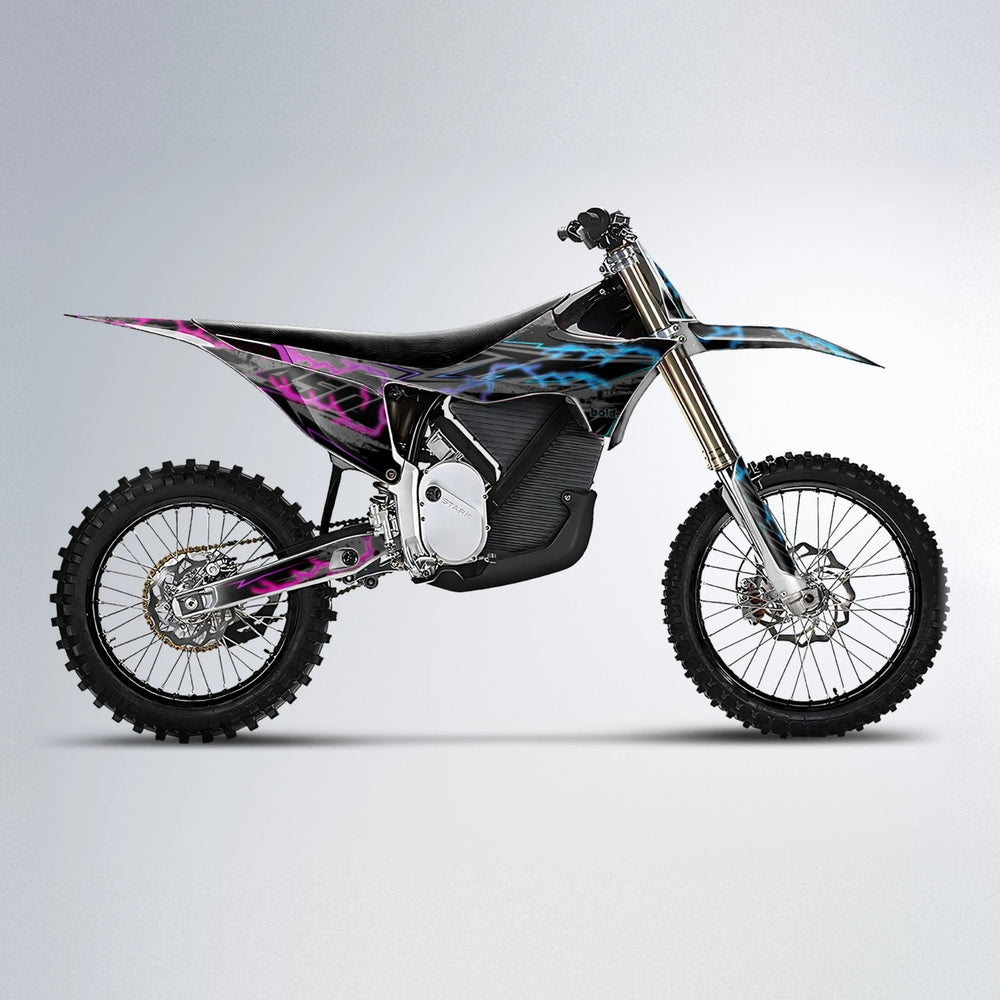 PATCHY Stark Varg MX motocross graphics kit in Pink & Light Blue