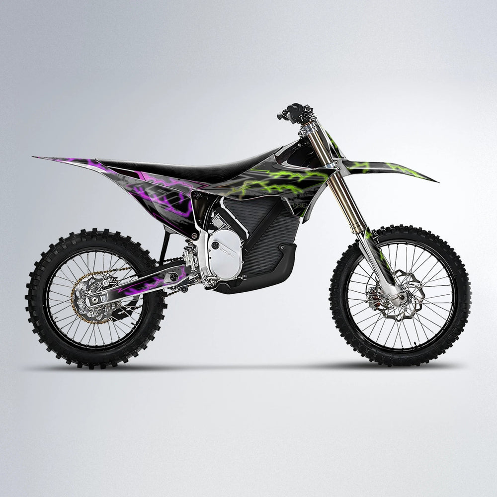 PATCHY Stark Varg MX motocross graphics kit in Purple & Yellow