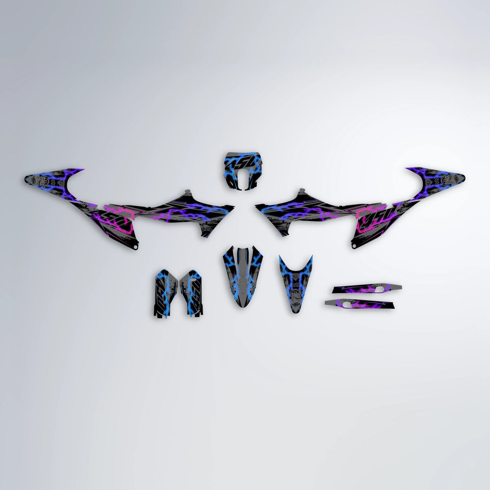 PATCHY Stark Varg SM graphics kit parts layout in Blue Purple Fade