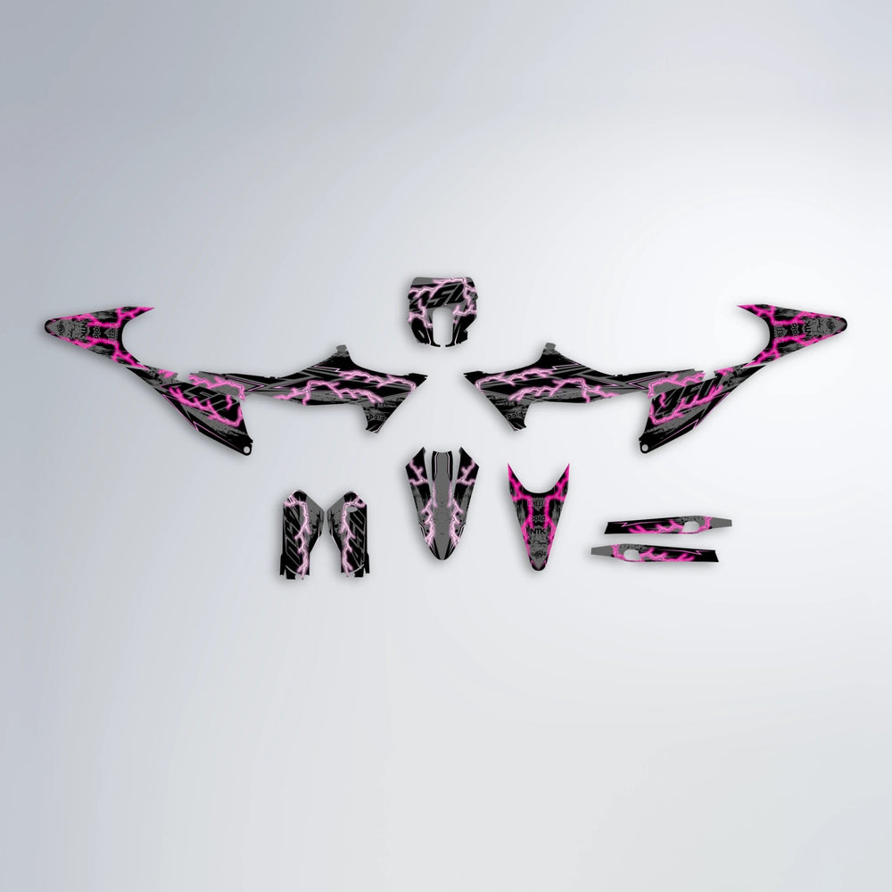 PATCHY Stark Varg SM graphics kit parts layout in Flamingo