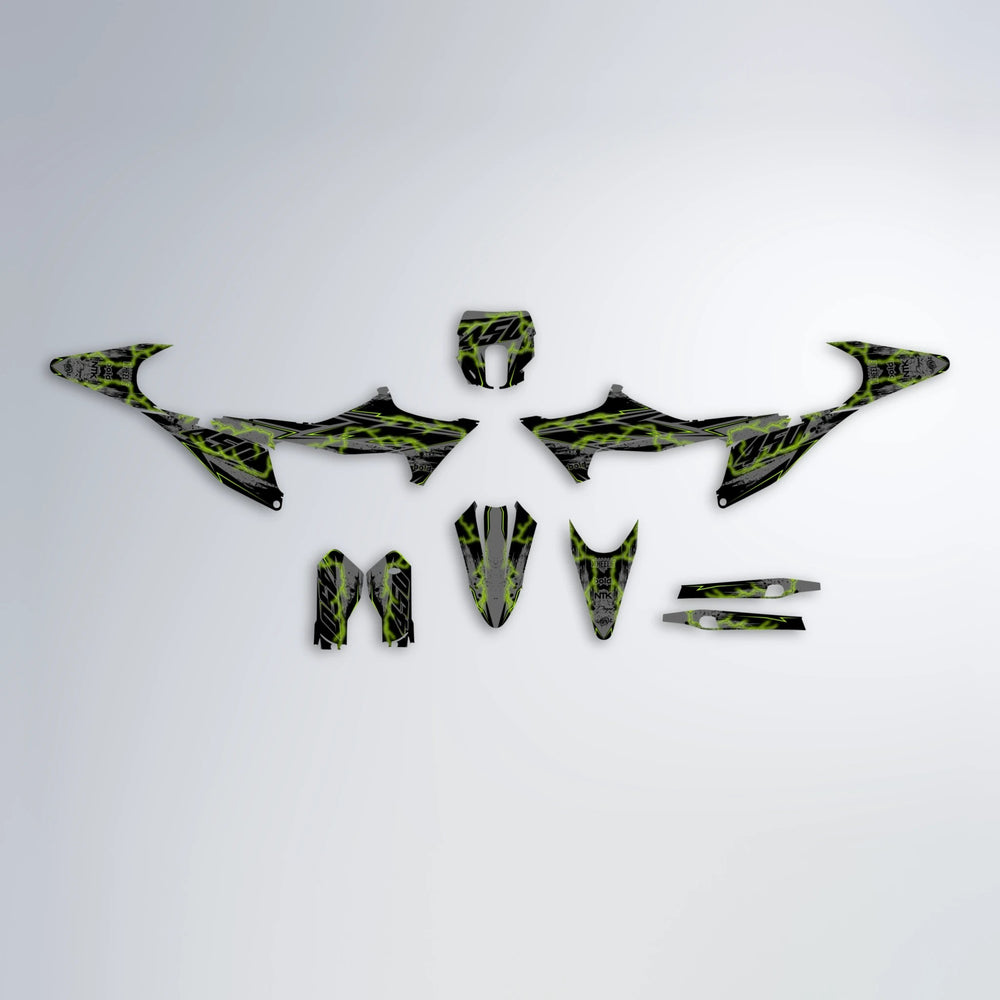 PATCHY Stark Varg SM graphics kit parts layout in Olive