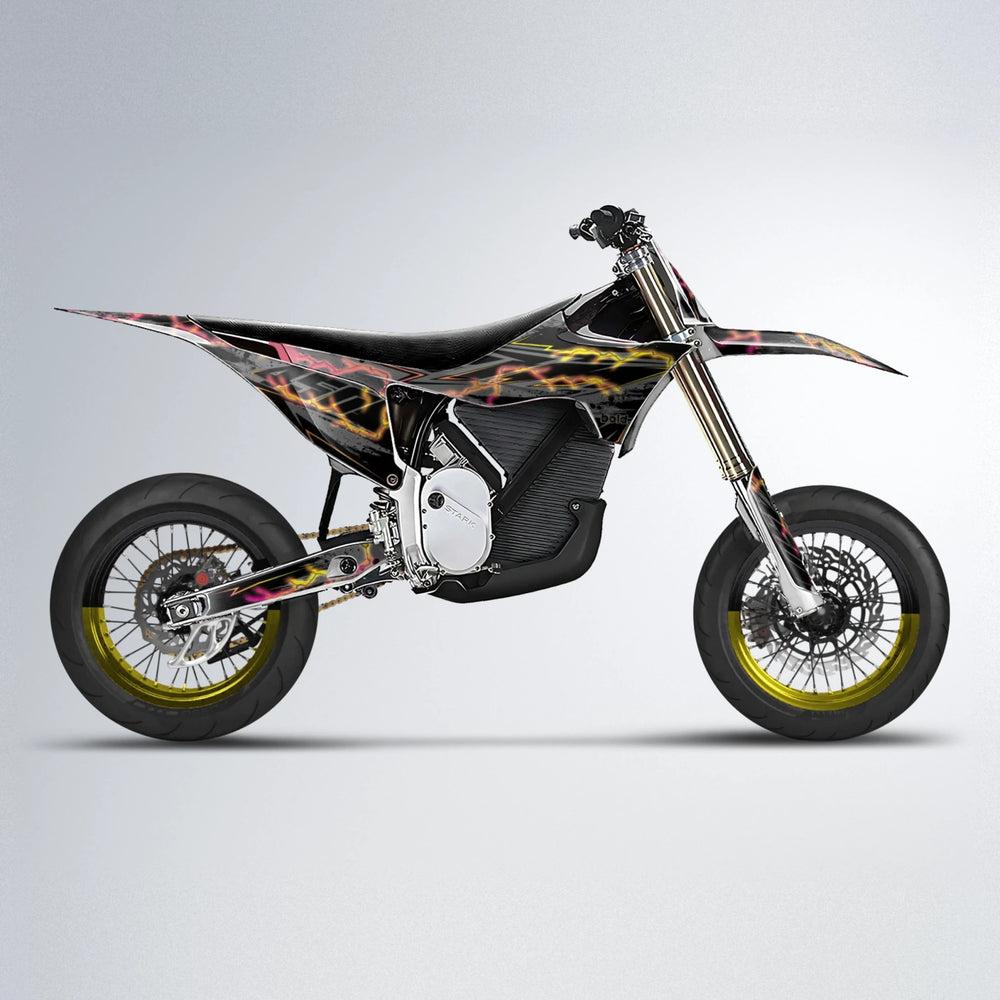 PATCHY Stark Varg SM supermoto graphics kit in Pink & Yellow