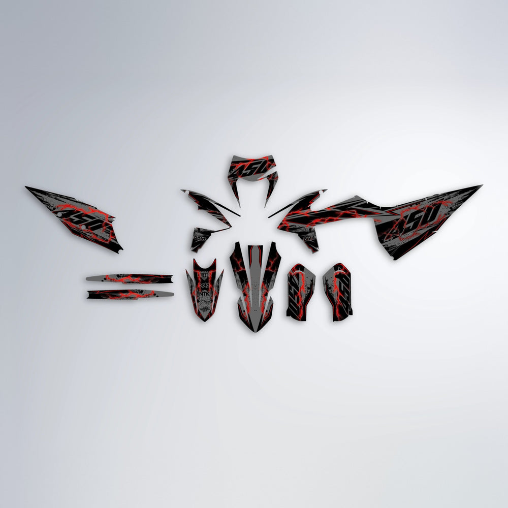 PATCHY graphics kit parts layout in Black & Red