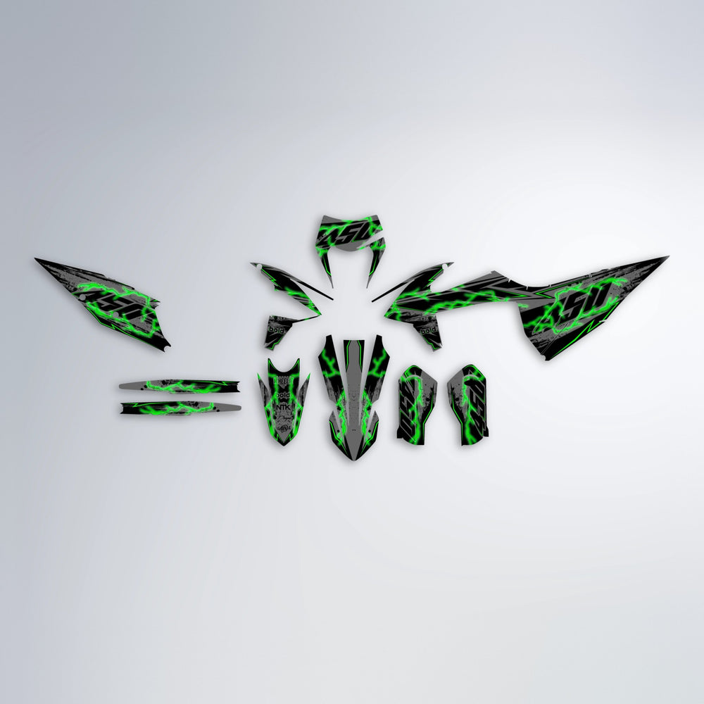PATCHY graphics kit parts layout in Green