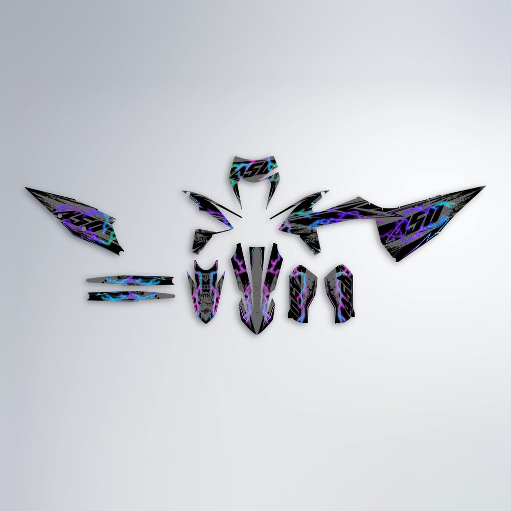 PATCHY graphics kit parts layout in Purple Holo
