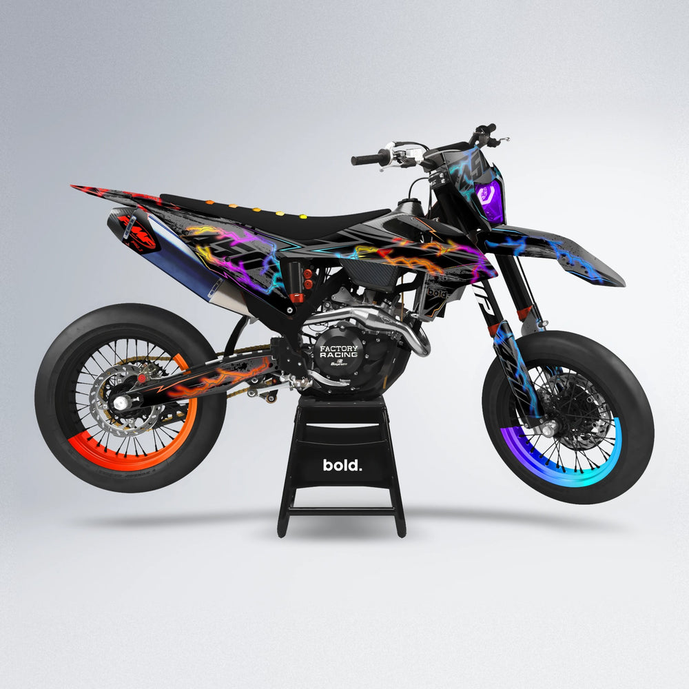 PATCHY supermoto graphics kit in Sunset Fade