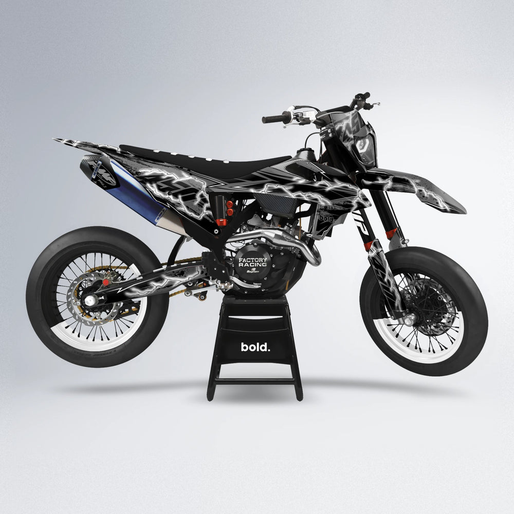 PATCHY supermoto graphics kit in White