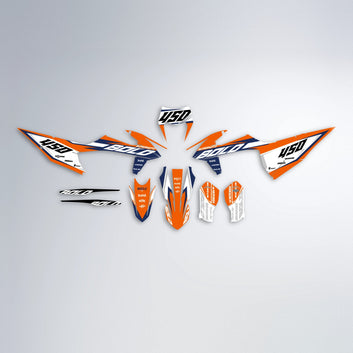 PATRIOT graphics kit parts layout in Orange