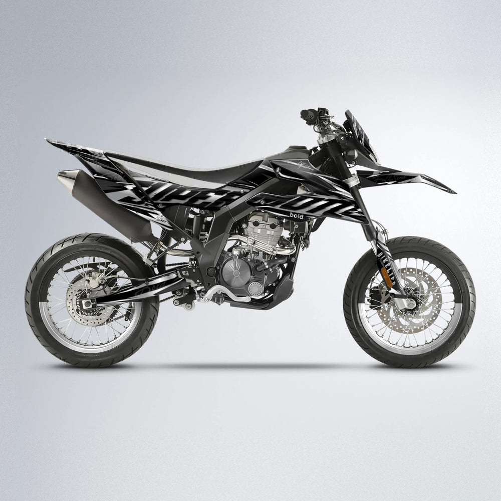 PHANTOM Aprilia SX 125 supermoto graphics kit in Custom Colour