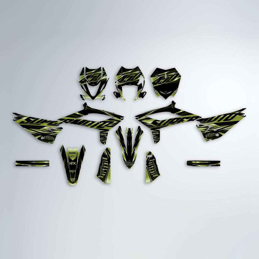 PHANTOM Beta graphics kit parts layout in Olive