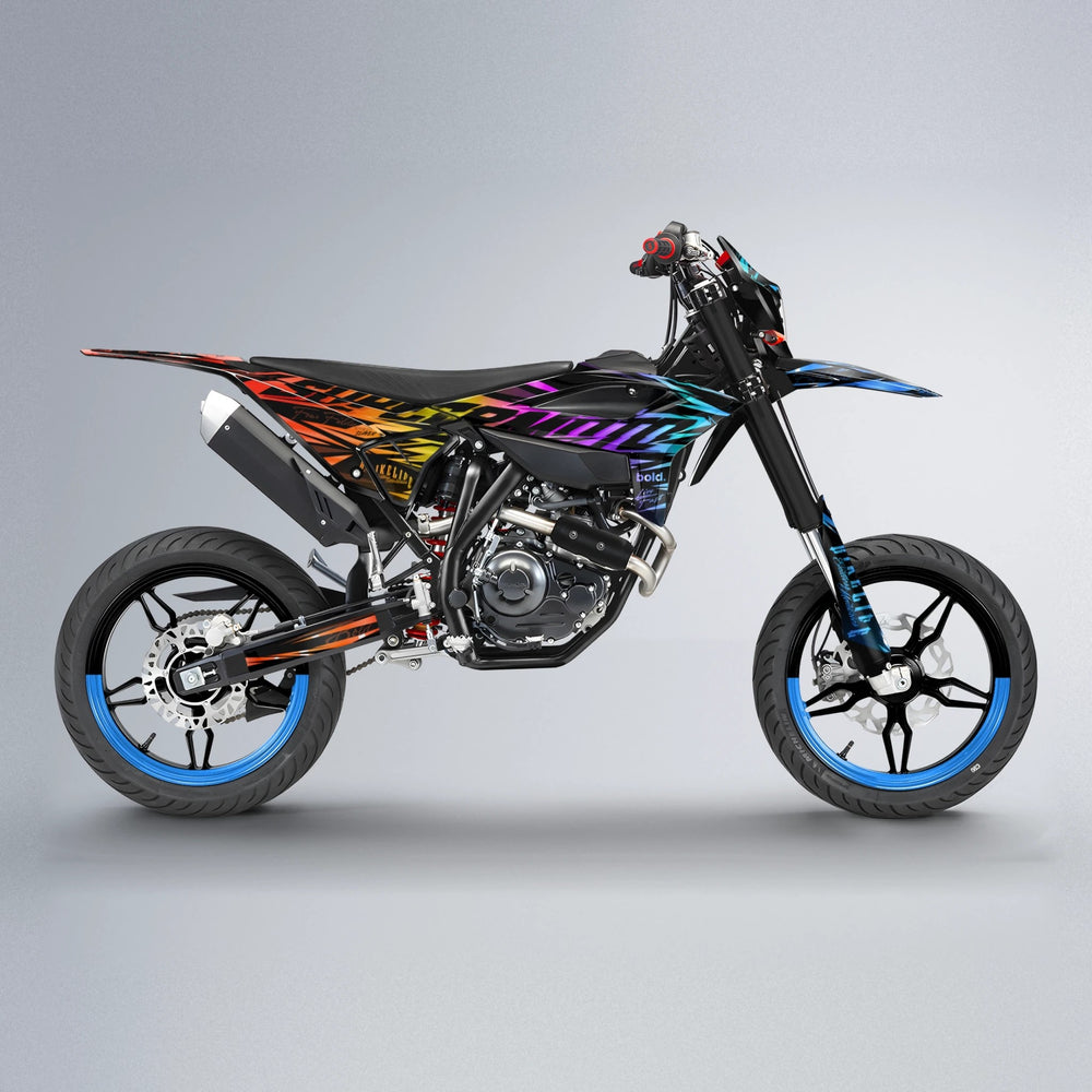 PHANTOM Beta supermoto graphics kit in Sunset Fade