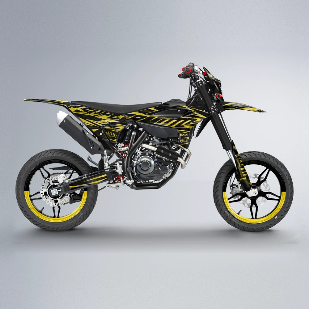 PHANTOM Beta supermoto graphics kit in Yellow