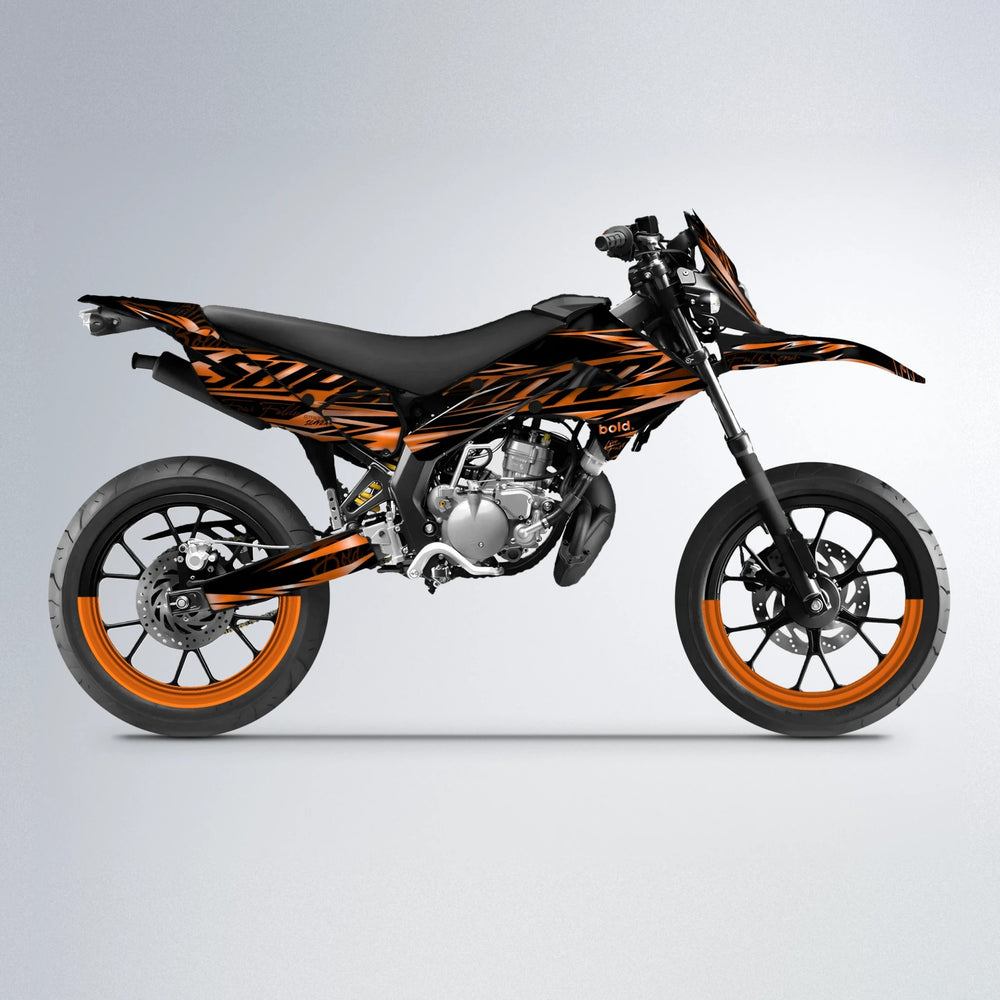 PHANTOM Derbi Senda supermoto graphics kit in Orange
