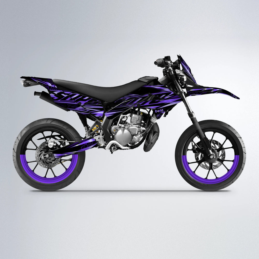 PHANTOM Derbi Senda supermoto graphics kit in Purple