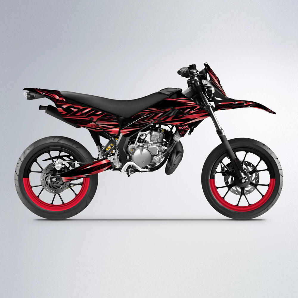 PHANTOM Derbi Senda supermoto graphics kit in Red