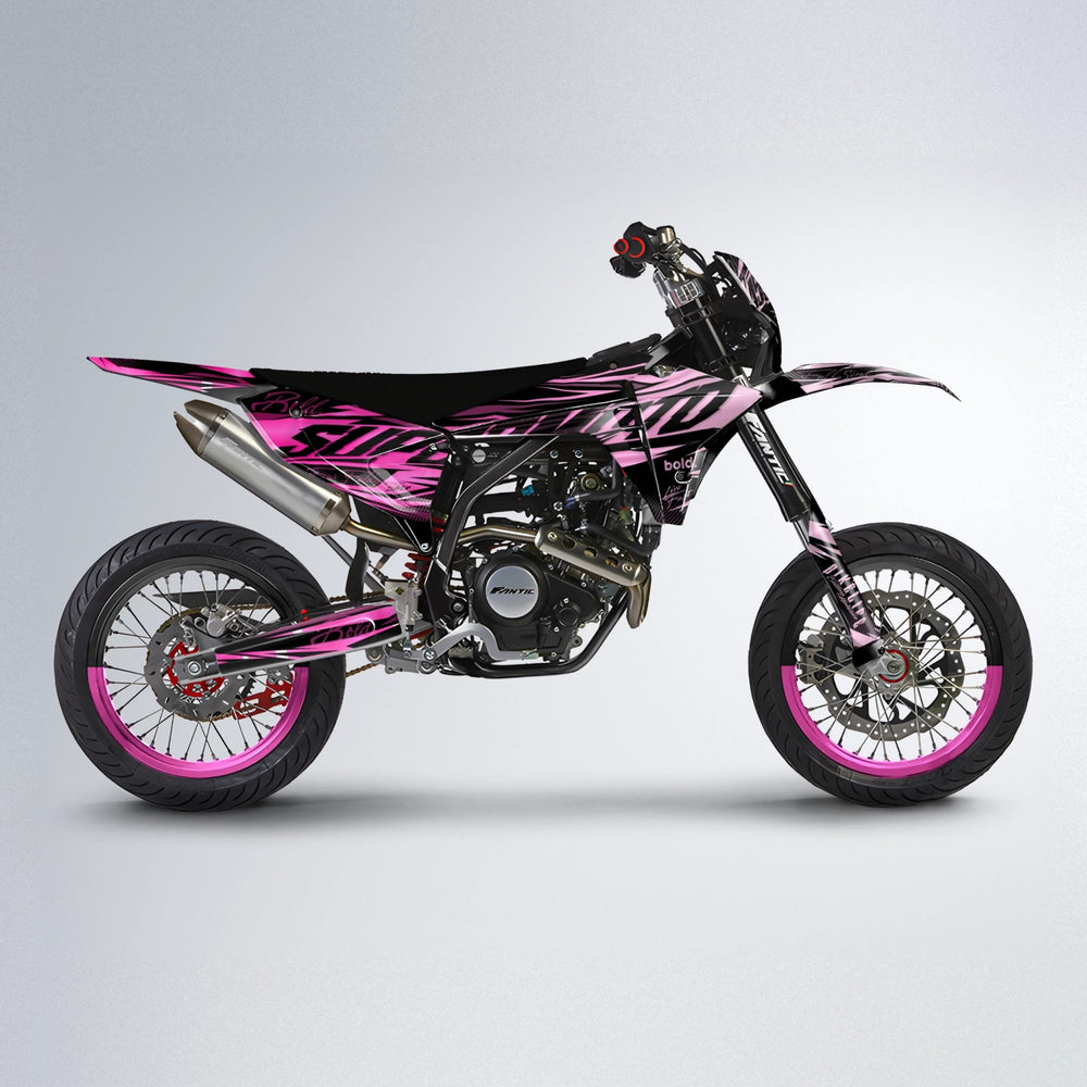 PHANTOM Fantic supermoto graphics kit in Flamingo
