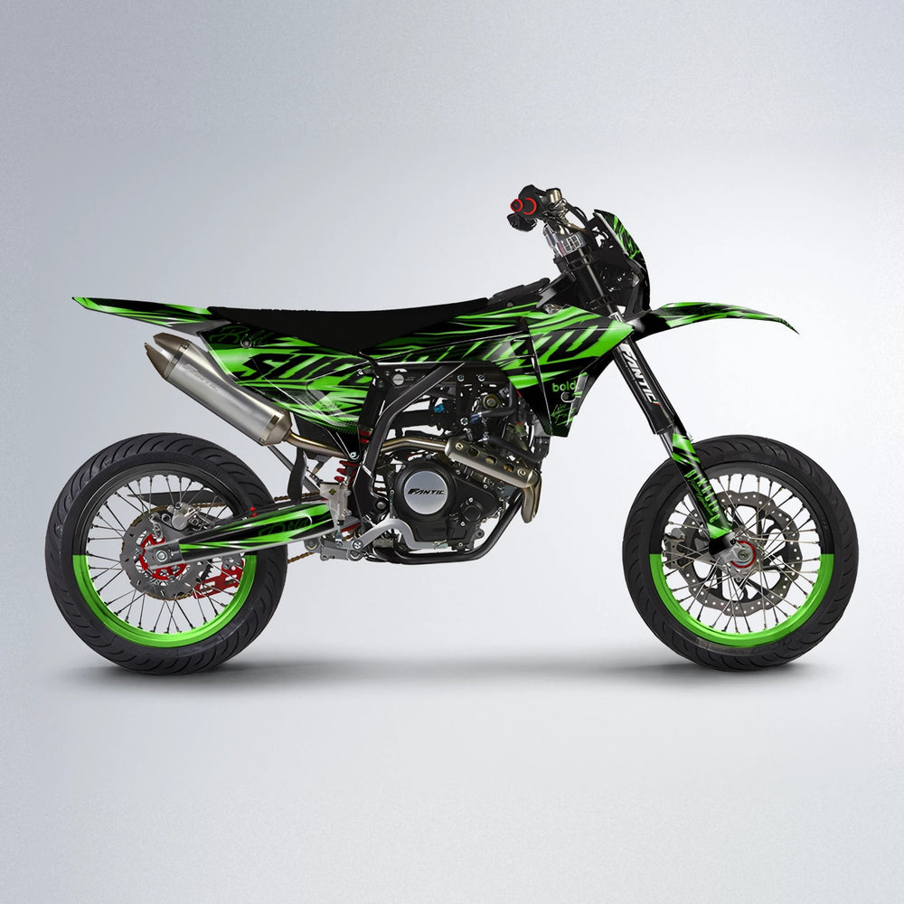 PHANTOM Fantic supermoto graphics kit in Green