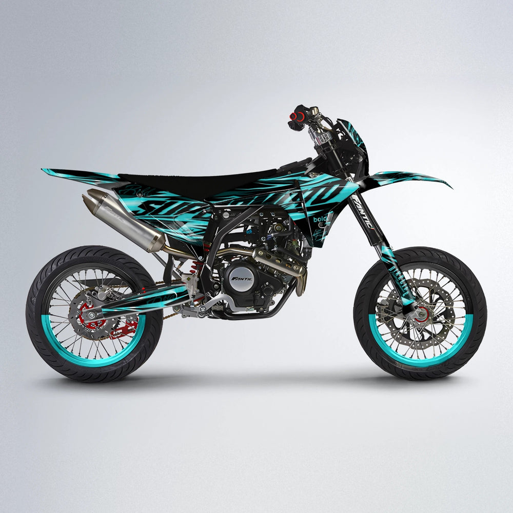 PHANTOM Fantic supermoto graphics kit in Teal
